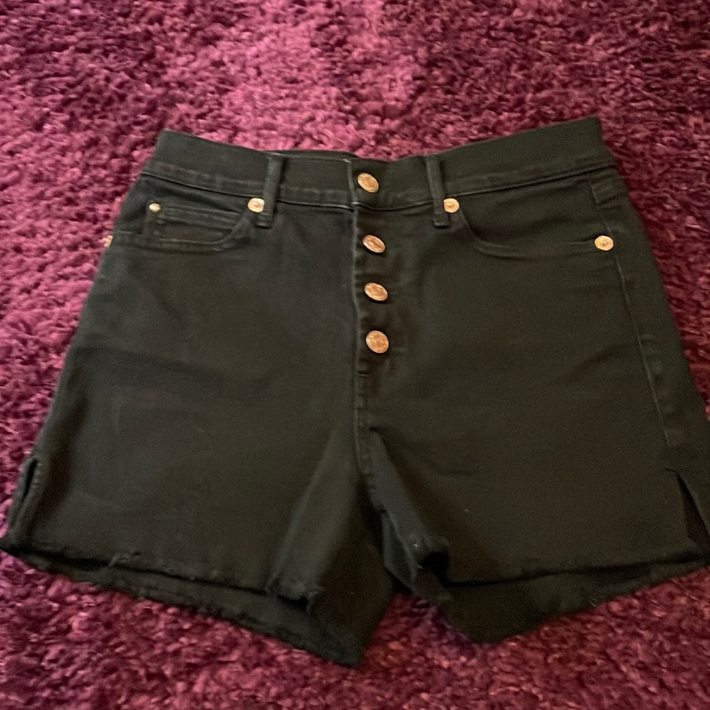 ARIAT- black denim button-fly, high-rise boyfriend. Size 27R.